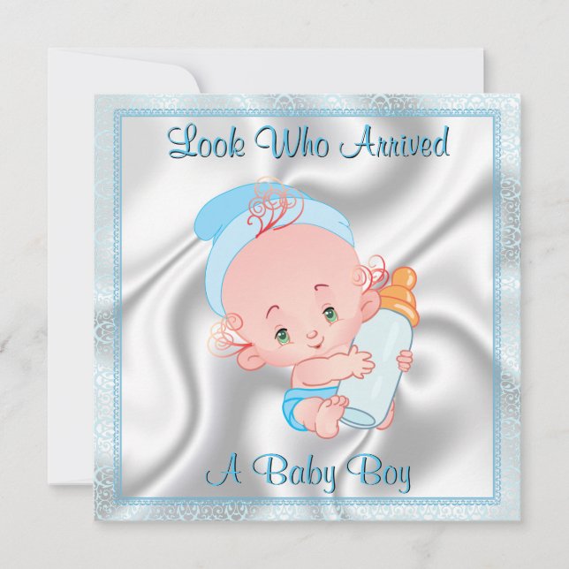 Anuncio de nacimiento de Baby Boy (Anverso)