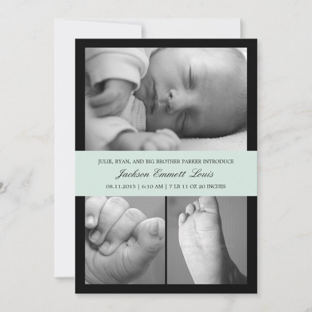 Anuncio de nacimiento de banda eterna - Azul (Anverso)