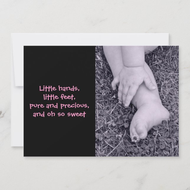 Anuncio de nacimiento de bebé (Anverso)