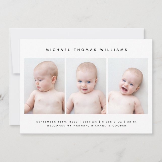 ANUNCIO DE NACIMIENTO DE BEBÉ (Anverso)