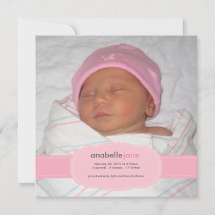 Anuncio de nacimiento de bebé