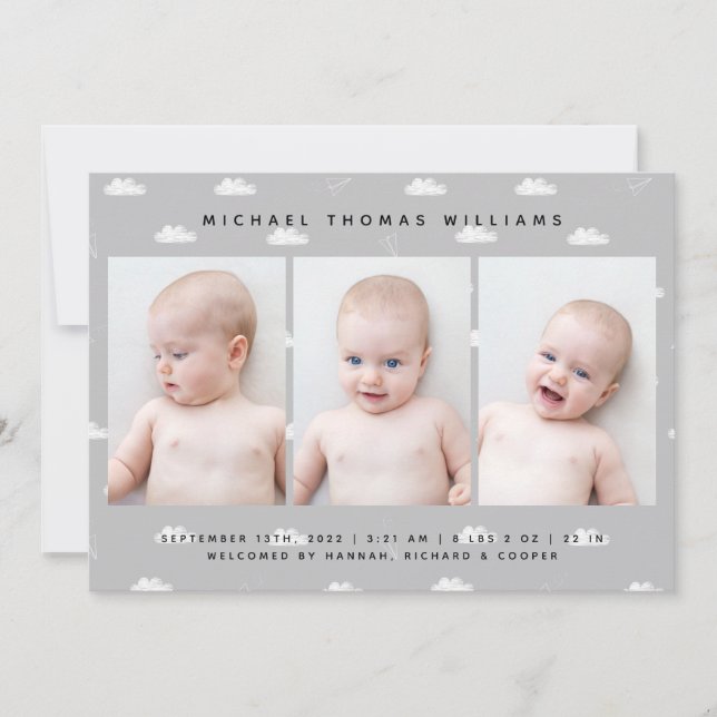 ANUNCIO DE NACIMIENTO DE BEBÉ (Anverso)