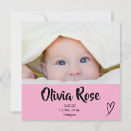 Anuncio de nacimiento de bebé