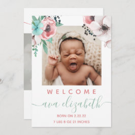 Anuncio de nacimiento de bebé