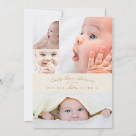 Anuncio de nacimiento de bebé 5 Collage Pequeño Bu