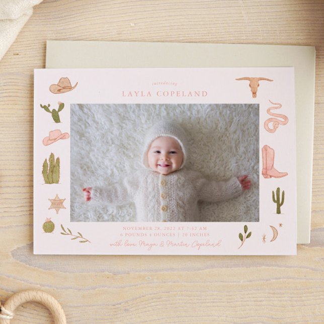 Anuncio de nacimiento de bebé bebé bebé de niña ro (Subido por el creador)