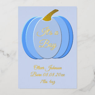 Anuncio de nacimiento de bebé bebé bicho azul lind