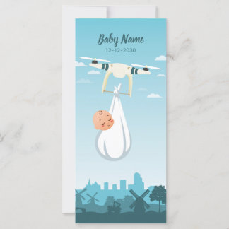 Anuncio de nacimiento de bebé con drones