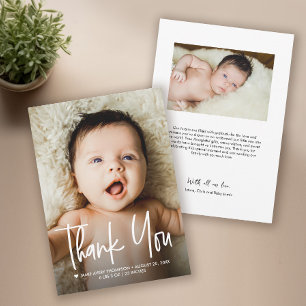 Anuncio de nacimiento de bebé con foto personaliza