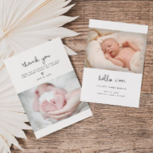 Anuncio de nacimiento de bebé con guión corto mode