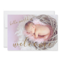 Anuncio de nacimiento de bebé de bienvenida de Gol