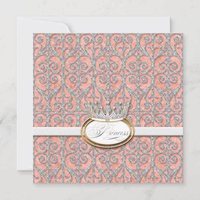 Anuncio de nacimiento de bebé de princesa real (Anverso)