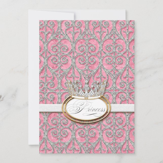 Anuncio de nacimiento de bebé de princesa real (Anverso)