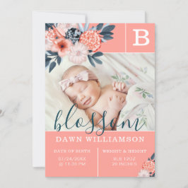 Anuncio de nacimiento de bebé | Flores acuáticas r