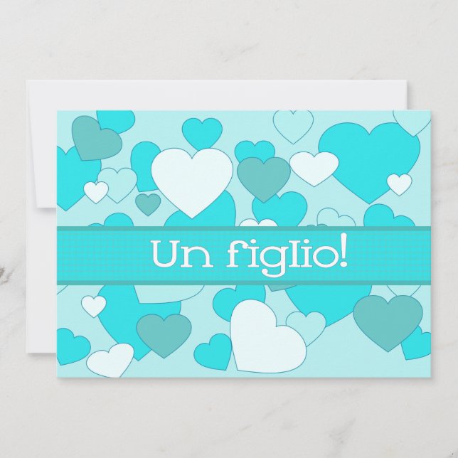 Anuncio de nacimiento de bebé italiano (Anverso)