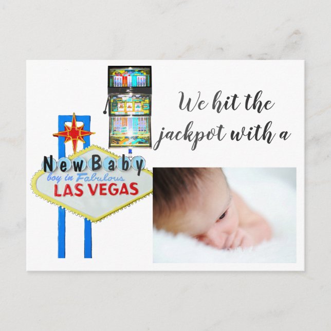 Anuncio de nacimiento de bebé Las Vegas (Anverso)