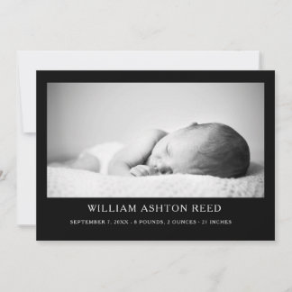 Anuncio de nacimiento de bebé niño con collage de 