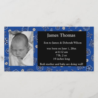 Anuncio de nacimiento de bebé occidental