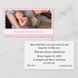 Anuncio de nacimiento de bebé personalizable