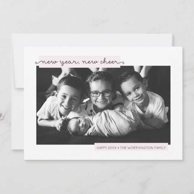 Anuncio de nacimiento de bebé recién nacida en Año (Anverso)