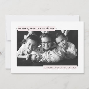 Anuncio de nacimiento de bebé recién nacida en Año