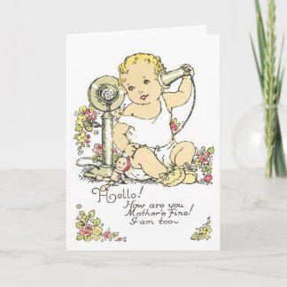 Anuncio de nacimiento de bebé vintage