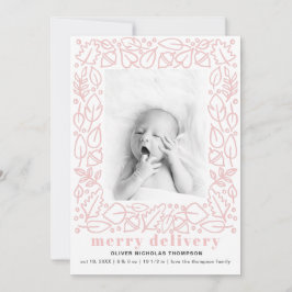 Anuncio de nacimiento de Chica de entrega de cerez