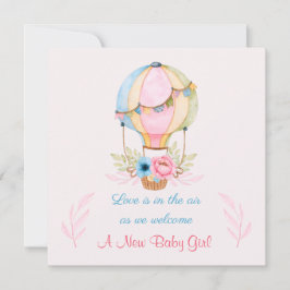 Anuncio de nacimiento de Chica de recién nacido