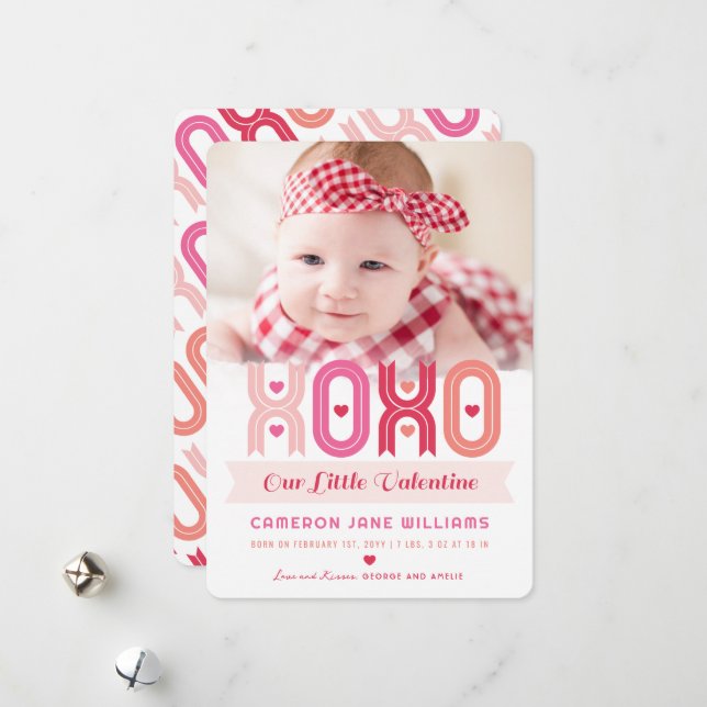 Anuncio de nacimiento de Chica fotográfico El día  (Anverso/Reverso In Situ)