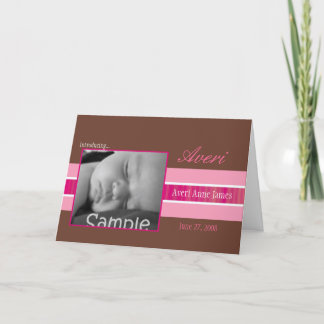 Anuncio de nacimiento de cinta rosa