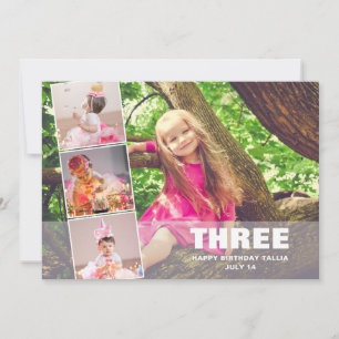 Anuncio de nacimiento de Collage de fotos de cumpl