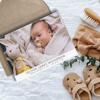 Anuncio de nacimiento de Collage de fotos infantil