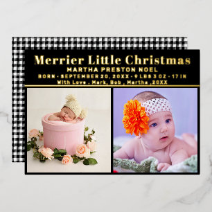 Anuncio de nacimiento de Collage de fotos navidade