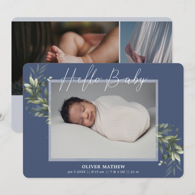 Anuncio de nacimiento de Eucalyptus Blue Boy (Anverso / Reverso)