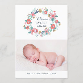 Anuncio de nacimiento de flores en el jardín