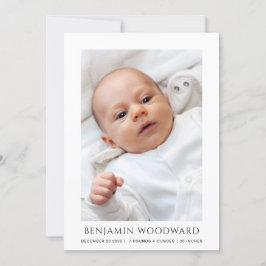 Anuncio de nacimiento de foto bebé