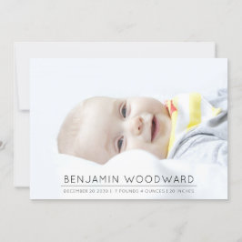 Anuncio de nacimiento de foto bebé