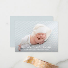Anuncio de nacimiento de foto bebé simple
