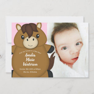 Anuncio de nacimiento de foto de Baby Shower en ca