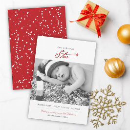 Anuncio de nacimiento de foto de bebé de nuestros 