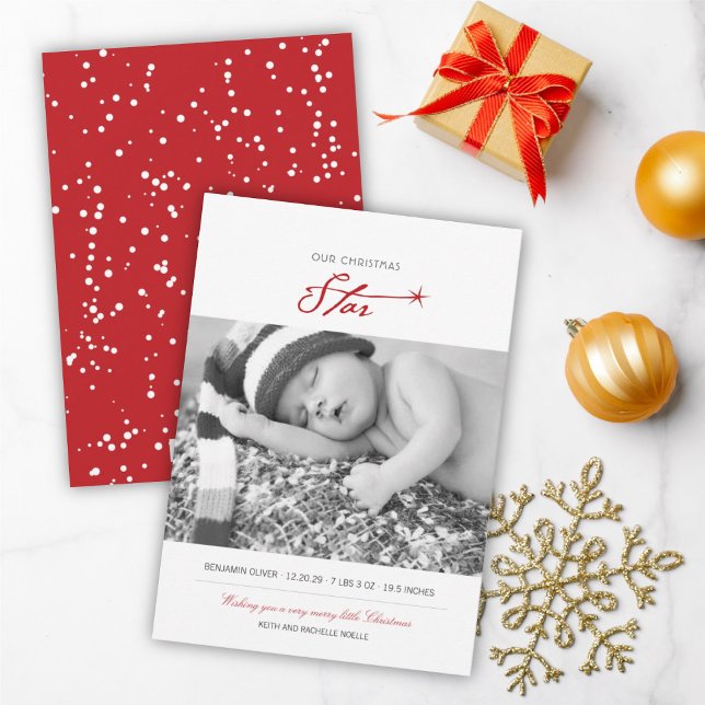 Anuncio de nacimiento de foto de bebé de nuestros  (Subido por el creador)