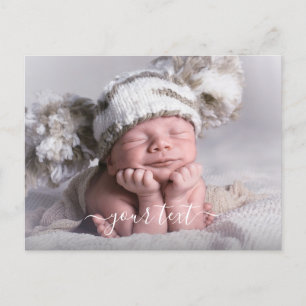 Anuncio de Nacimiento de Foto de Bebé Hecho en Cas