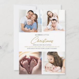 Anuncio de nacimiento de foto de Navidades menores