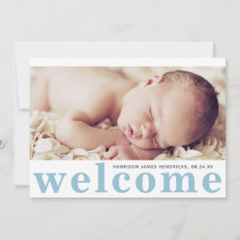 Anuncio de nacimiento de foto de niño pequeño mode