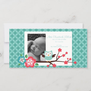 Anuncio de nacimiento de foto de personalizable