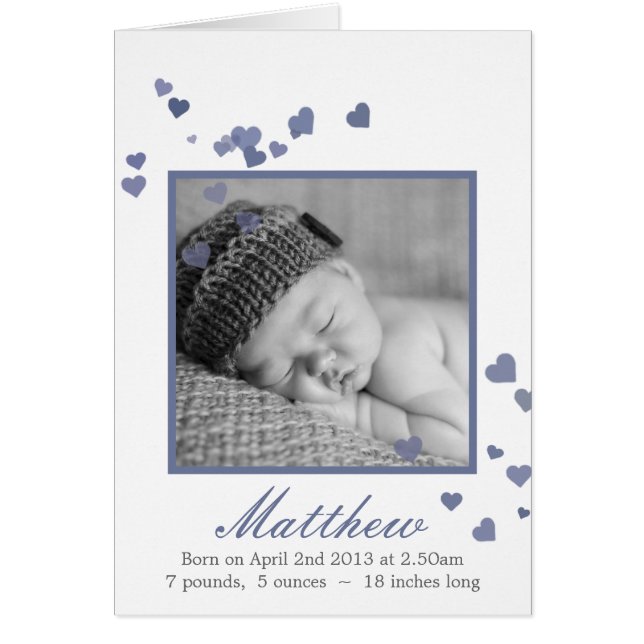 Anuncio de nacimiento de foto de recién nacido (Frente)
