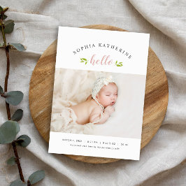 Anuncio de nacimiento de foto de tiñones pequeños