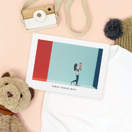 Anuncio de nacimiento de foto gráfica simple