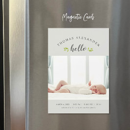Anuncio de nacimiento de foto magnética de garitos