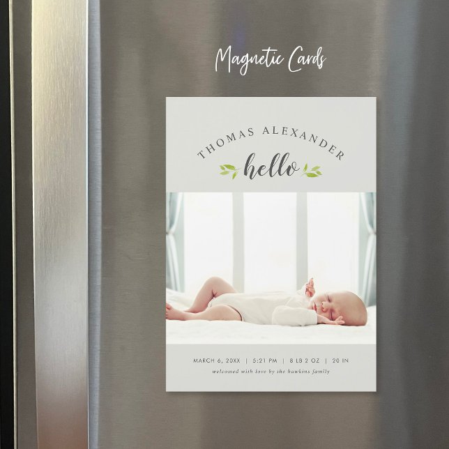 Anuncio de nacimiento de foto magnética de garitos (Subido por el creador)